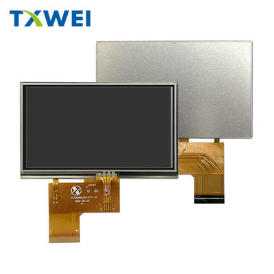 4.3 بوصة 480 * 272 IPS سطوع 450cd / m2 تشغيل الصناعية جهاز تشغيل العرض الطبية