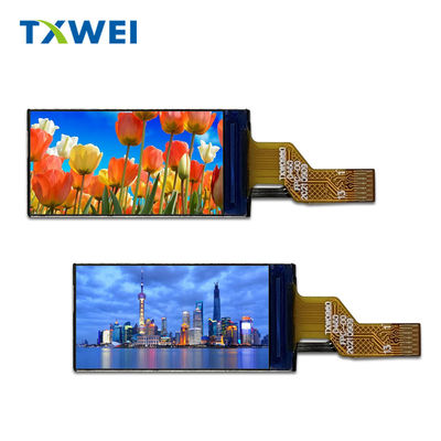 0.96 بوصة 80 * 160 IPS الوضوح 500cd / m2 SPI 4 BIT واجهة شريط شاشة العرض