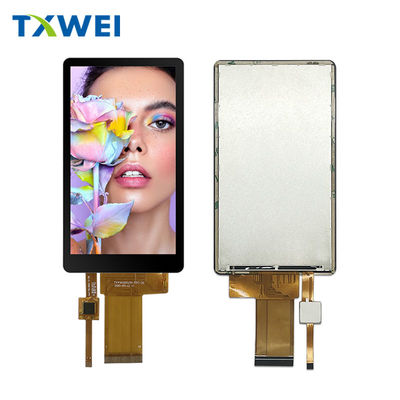 4شاشة LCD RGB بطول 5 بوصات بزاوية مشاهدة كاملة وملامسة سعة 40 دبوسًا للشاشات الرأسية والأفقية