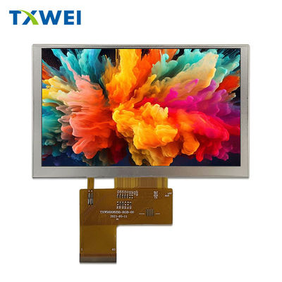 شاشة عرض LCD 5 بوصات 800 * 480 650nits الوضوح واجهة RGB شاشة لمسة قابلة للتخصيص
