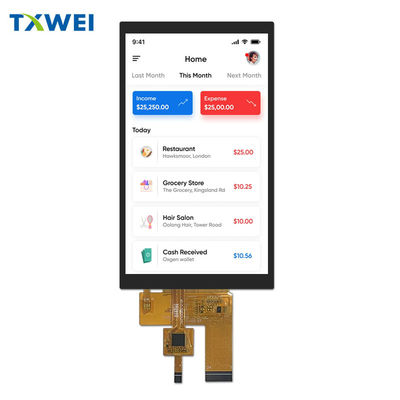 شاشة LCD TFT 5 بوصة 720 * 1280 HD مع شاشة لمسة سعة 40pin واجهة شاشة LVDS عمودية