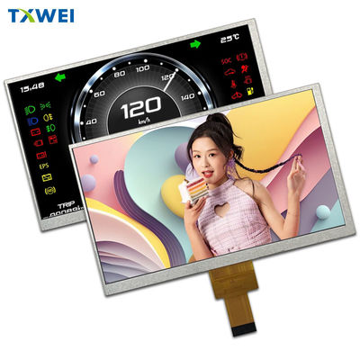 7 بوصة 450cd / m2 لوحة عرض أدوات السيارة 1024 * 600 واجهة MIPI شاشة عرض LCD 40pin
