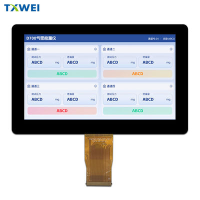 شاشة LCD IPS TFT 7 بوصات 1024X600 1000nits شاشة LVDS ذات 50 دبوس للمراقب الصناعي