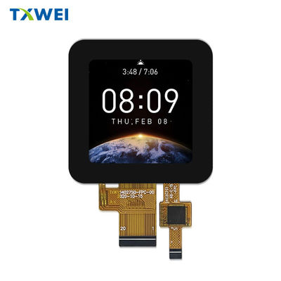 شاشة LCD مربعة مقاس 1.54 بوصة لواجهة MCU 8 بت شاشة لمس سعوية شاشة عرض كاملة